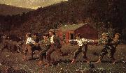 Winslow Homer Grasping chicken game oil painting on canvas